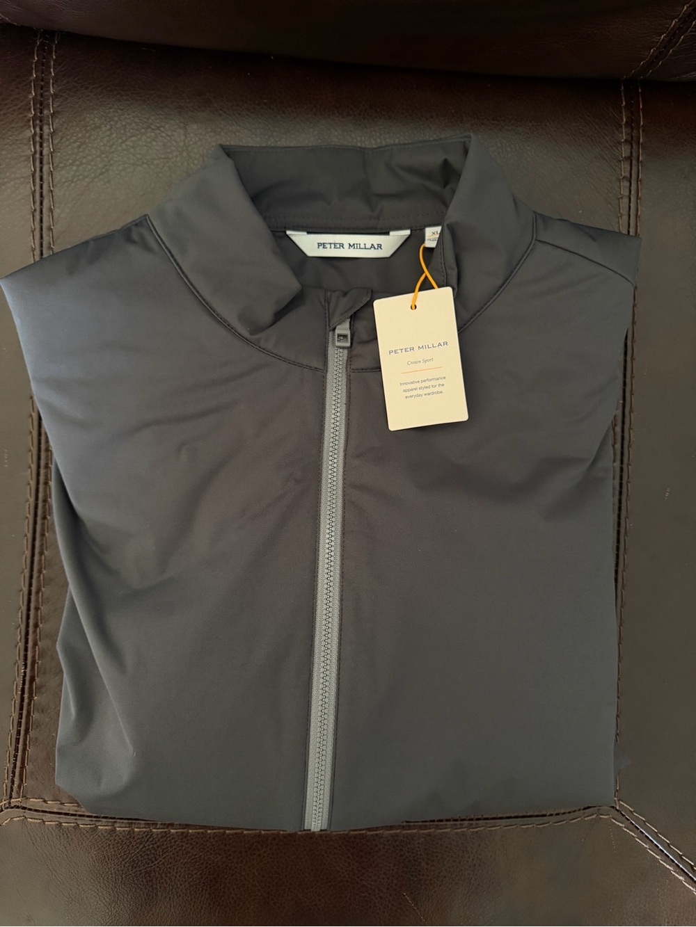 NWT Peter Millar Merge Full Zip Jacket in Gray, Men’s XL